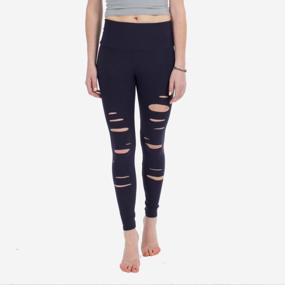 GTS Clothing | navy riptide yoga legging